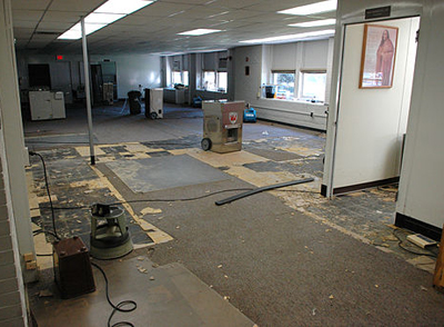 Flooded Carpet Clean up