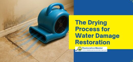 the drying process for water damage restoration