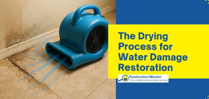 the drying process for water damage restoration