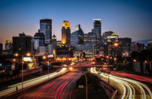 Minneapolis-night-traffic-city