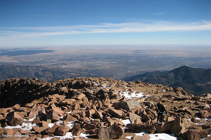 Colorado Springs from Pikes Peak