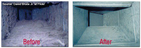 Before and After Air Duct Cleaning