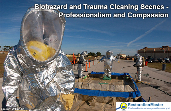 Biohazard and trauma cleaning suit