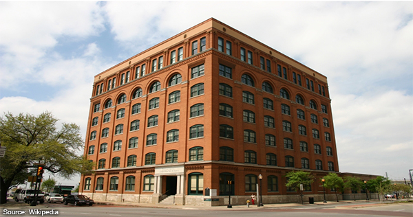 The former Texas School Book Depository: 