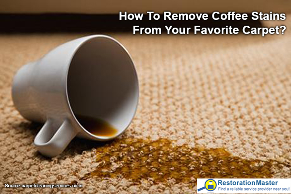 Coffee stains on a carpet