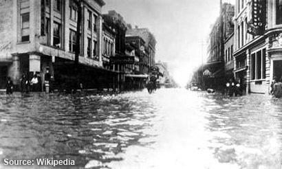 Flooding from Hurricane, Galveston 1915