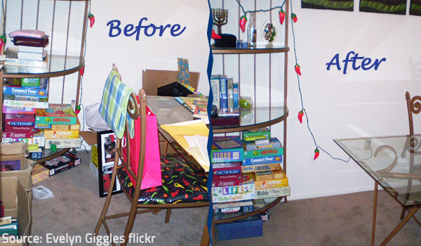 Decluttering will transform the look and feel of your home.