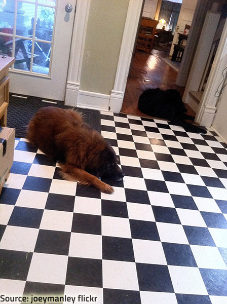 When cleaning tile floors, you need to clean the grouts, as well.