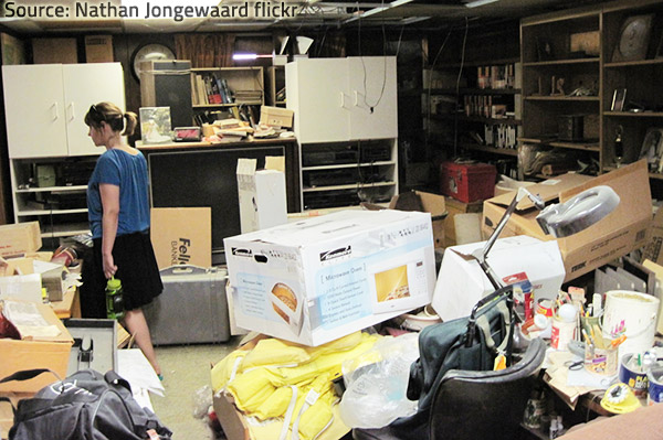 Excessive cluttering and dirt prevent normal daily routine.