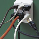 Photo, overloaded electrical outletColorHigh res