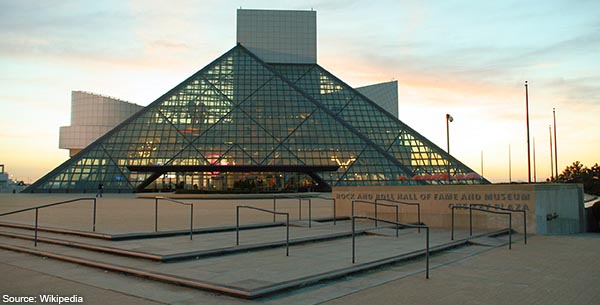 Rock-and-roll-hall-of-fame-sunset-Cleveland-OH