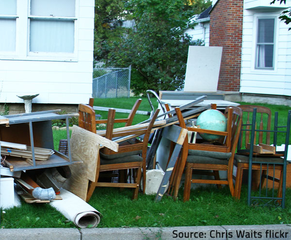 Sort out the hoarder's items and decide their fate accordingly.