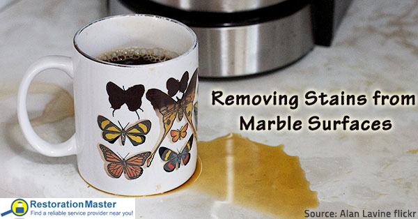 How to remove stains from marble.