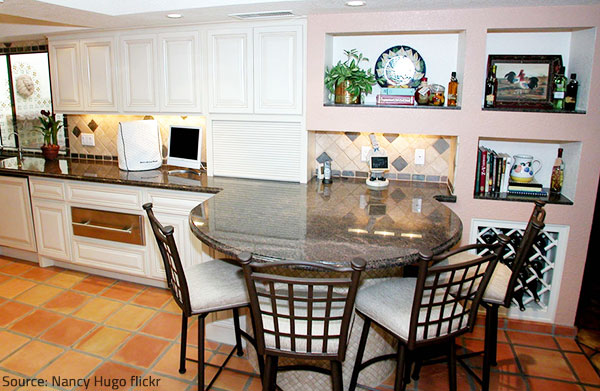 Granite is both beautiful and practical.