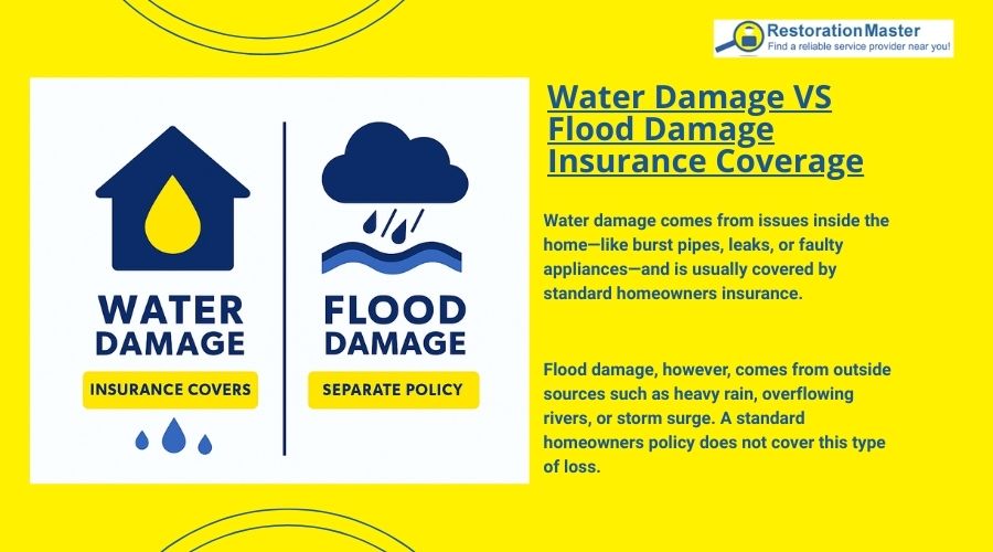 Water Damage VS Flood Damage Insurance Coverage