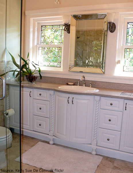 Modern bathroom countertops greatly improve the appeal and practicality of a bathing space.