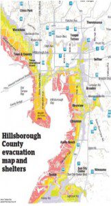 Hillsborough county evacuation map and shelters