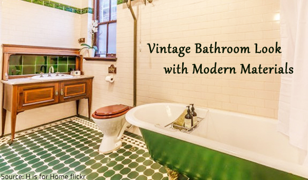 Creating a vintage bathroom with the help of modern materials.