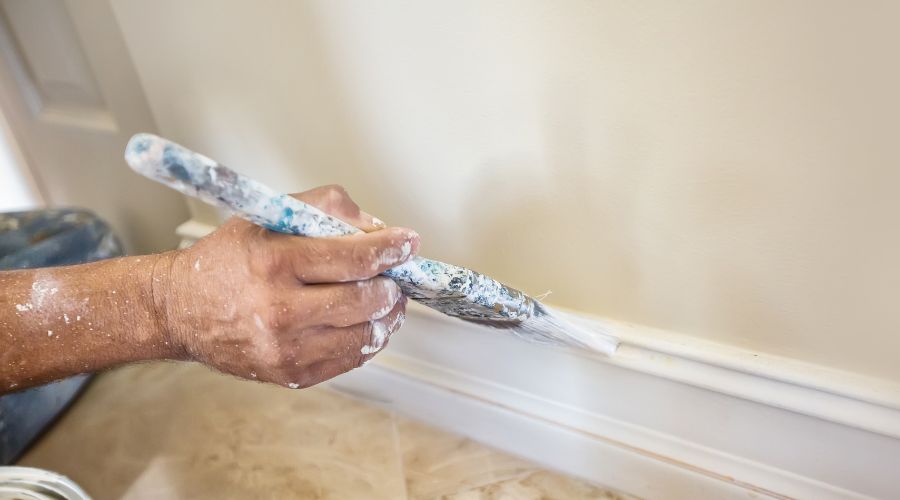 replacing and painting baseboard