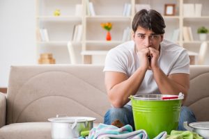 Man-Dealing-with-Water-Leak