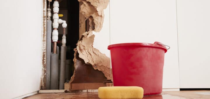 Damaged-Wall-Burst-Pipes-Water-Damage