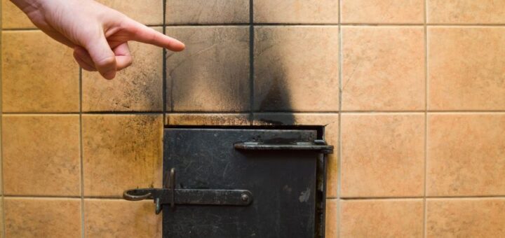 soot damage on tiles