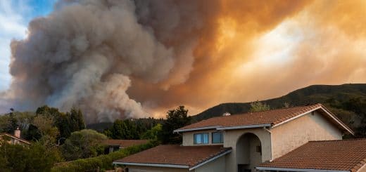 Wildfire affecting the house