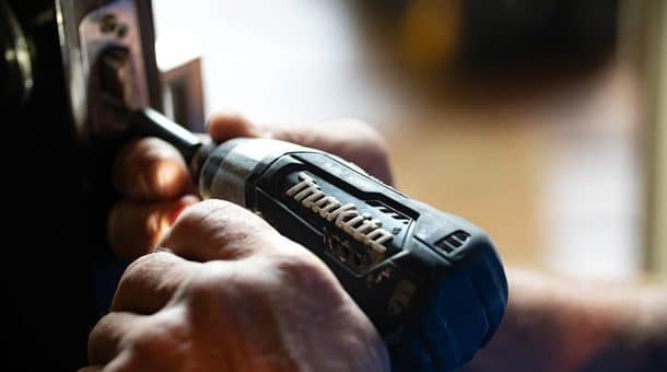 Handyman using a drill