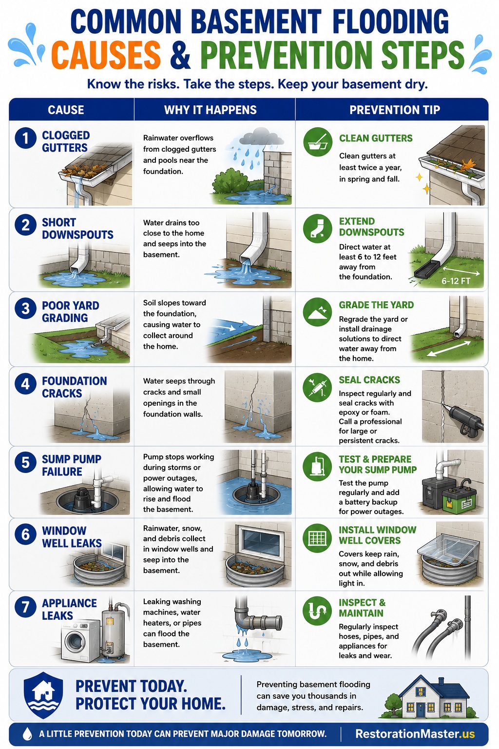 How to Prevent Basement Flooding: 7 Tips for Homeowners
