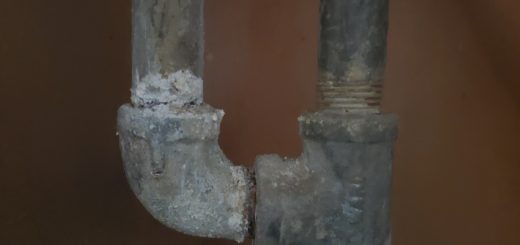 Pipe damage under sink - old kitchen pipes