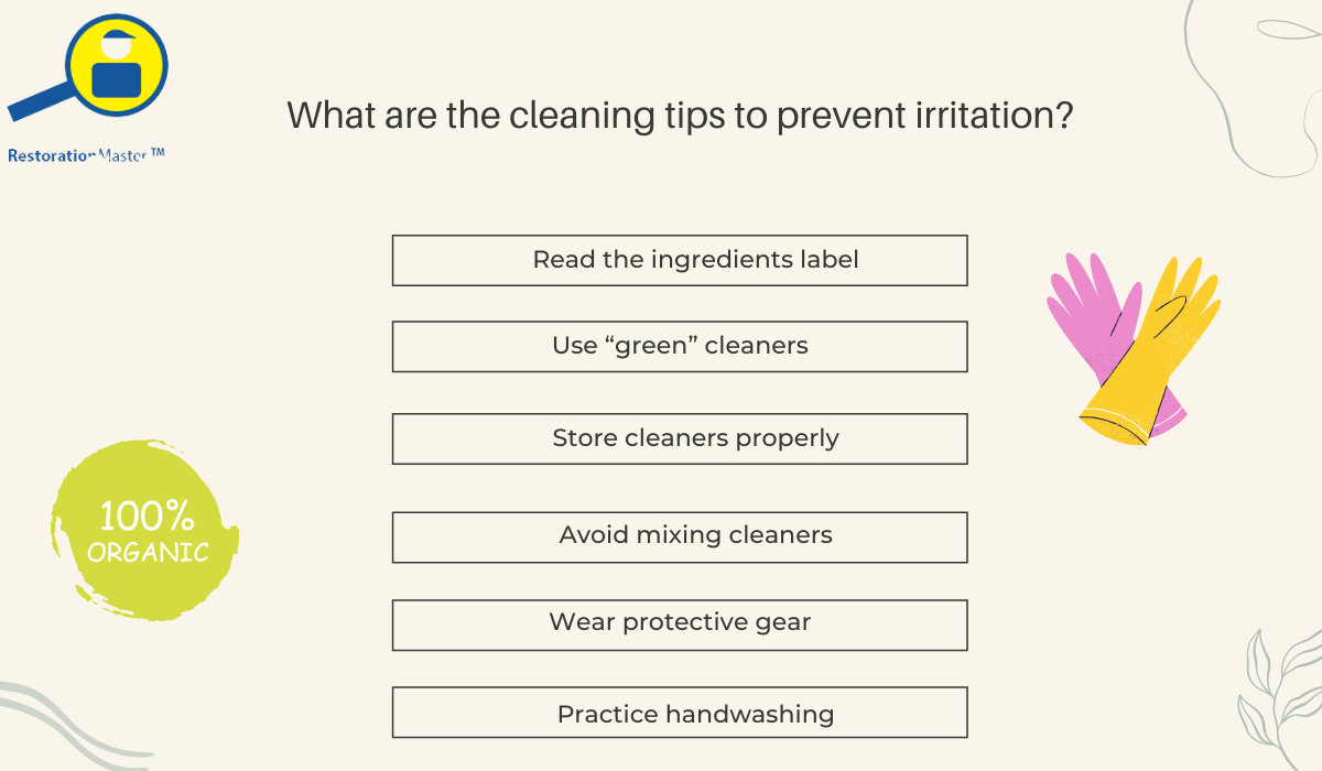 What are the cleaning tips to prevent irritation