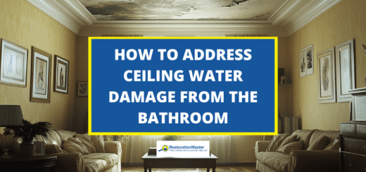 How to Address Ceiling Water Damage from the Bathroom - RestorationMaster