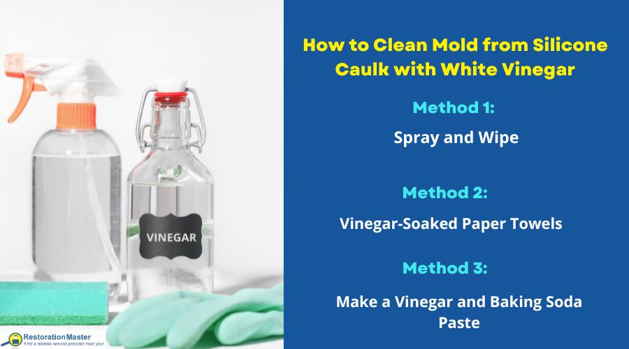 how to use vinegar to clean mold on silicone caulk