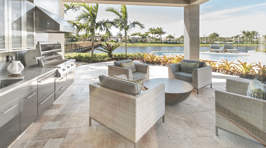 clean and beautiful patio