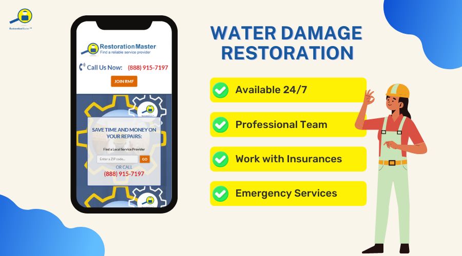 water damage restoration services by RestorationMaster water damage restoration services by RestorationMaster