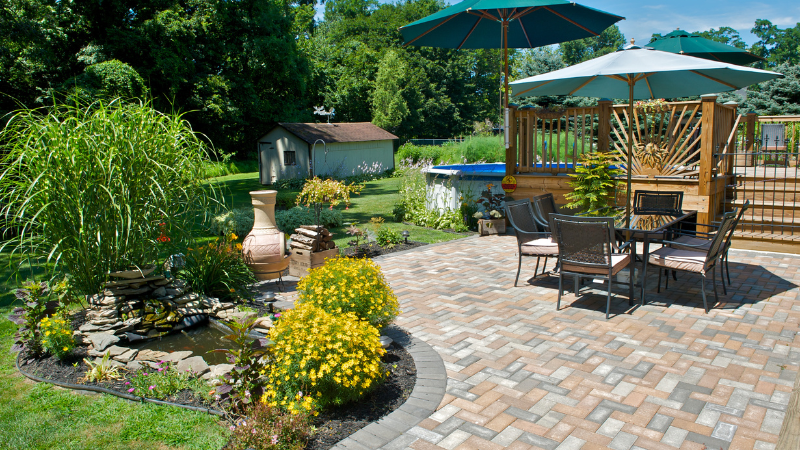 outdoor patio outdoor paver patio