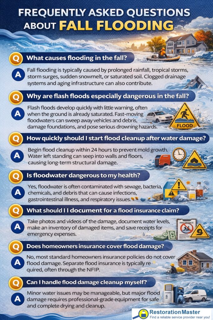 Frequently asked questions about fall flooding