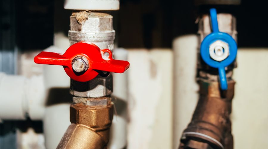 water valves under sink