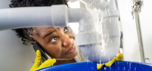 burst pipe causing flood