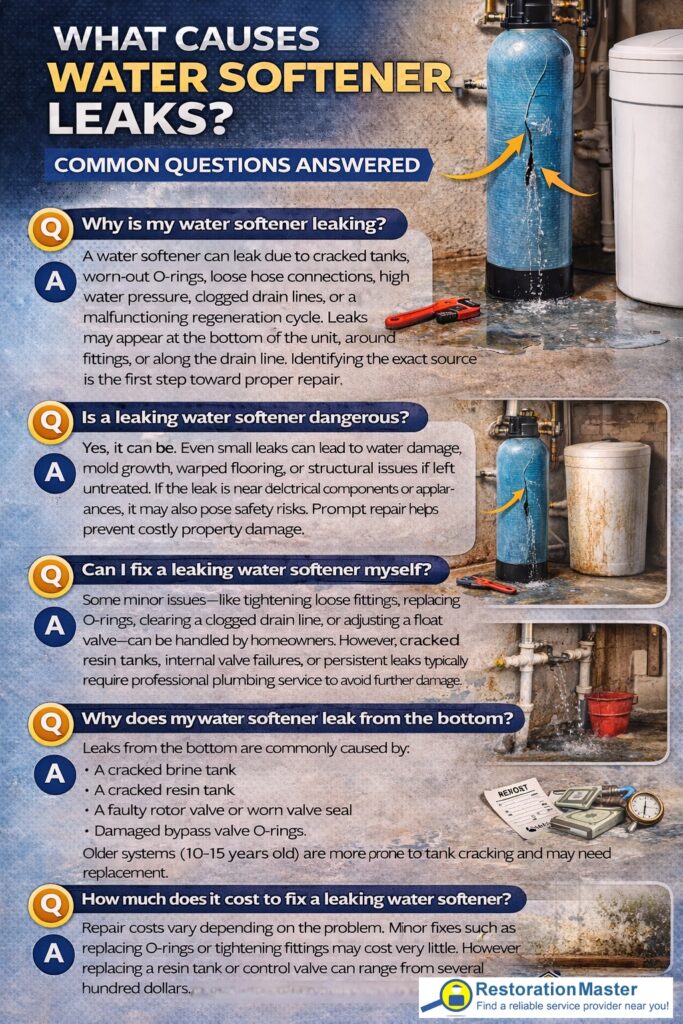 What Causes Water Softener Leaks? How to Fix it?
