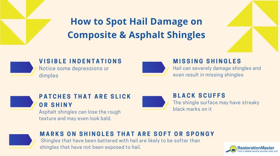 How to Spot Hail Damage on Composite & Asphalt Shingles How to Spot Hail Damage on Composite & Asphalt Shingles