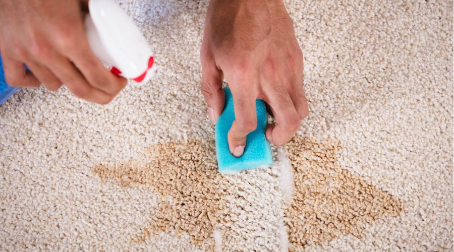 Homemade cleaning solution with vinegar, baking soda, and essential oil Homemade cleaning solution with vinegar, baking soda, and essential oil