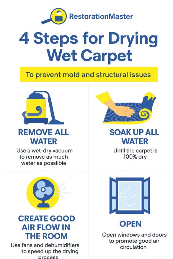 4 steps to dry wet carpet 4 steps to dry wet carpet