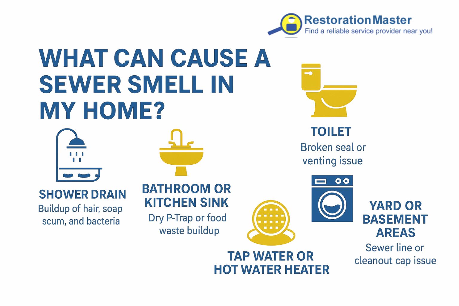 causes of sewage smell in home