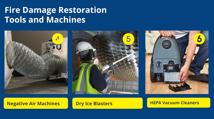 Images of Negative Air Machines, Dry Ice Blasters, HEPA Vacuum Cleaners