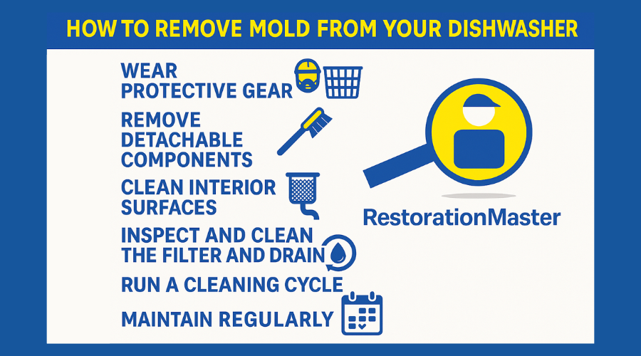 Steps to Remove Mold from a Dishwasher - RestorationMaster