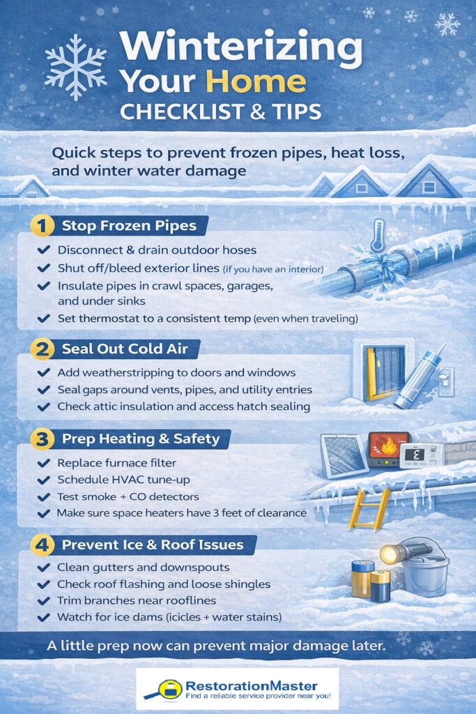 Winterizing Your Home Checklist and Tips Winterizing Your Home Checklist