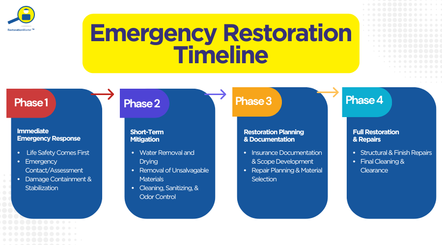 Emergency Restoration Timeline - RestorationMaster